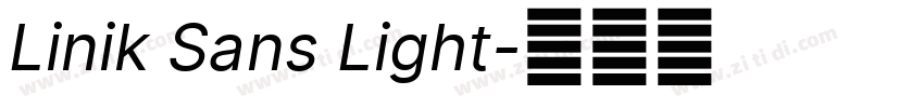 Linik Sans Light字体转换